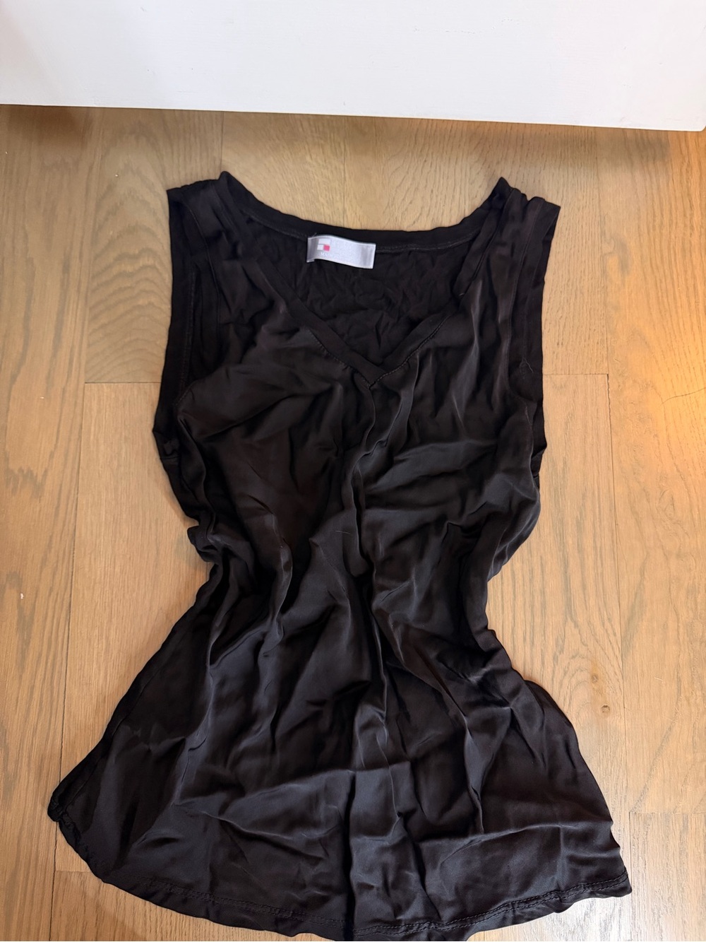Tina Stephens Black Sleeveless V-Neck Tank
